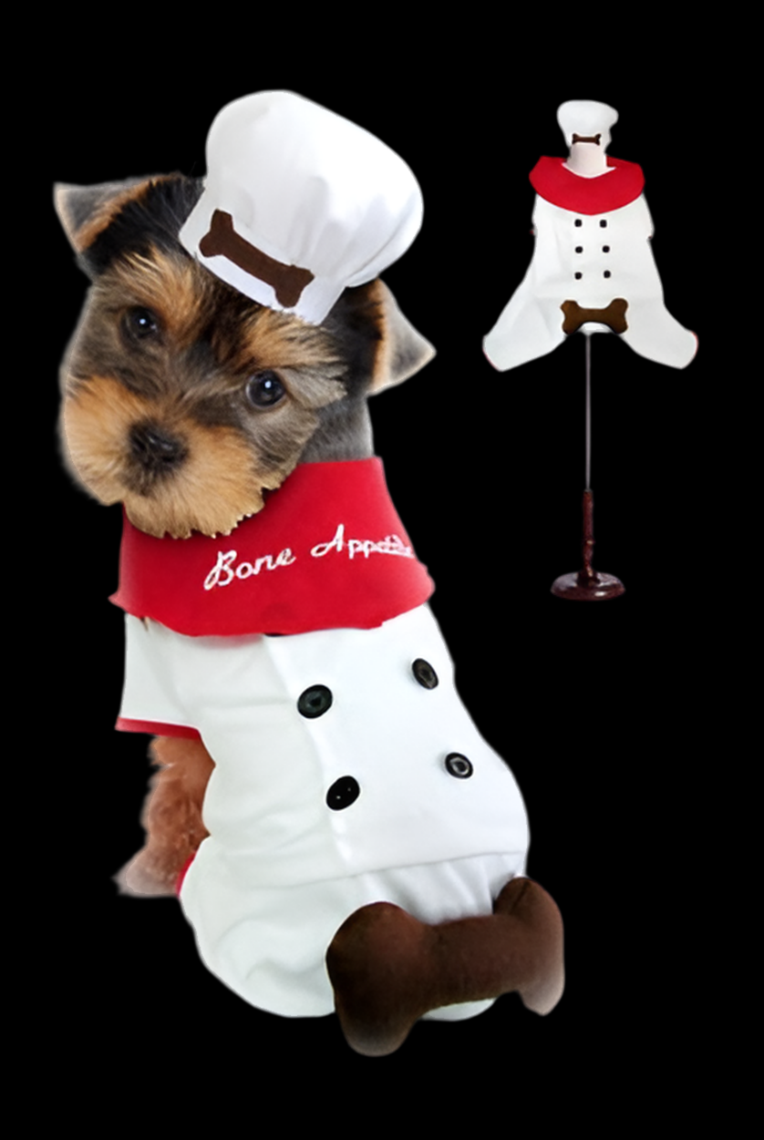 Bone Appetit Chef Dog Costume