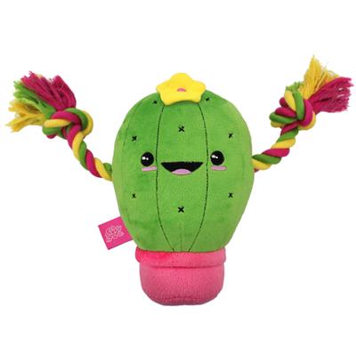 Plush Cactus with Rope Pet Toy