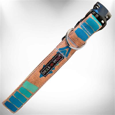 Tribal Teal Dog Collar by WaLk-e-Woo